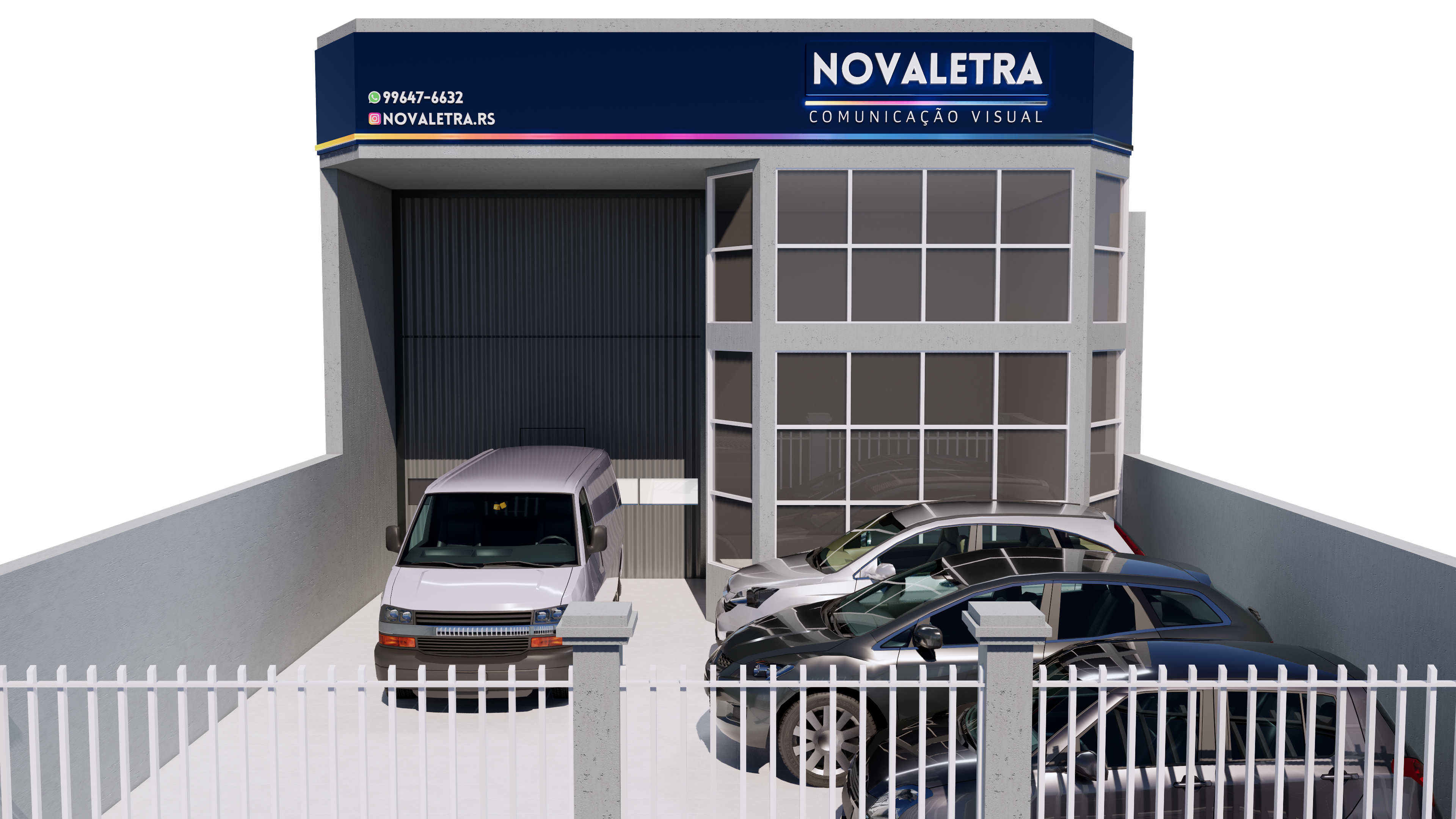 Sede Novaletra Comunicação Visual 3D